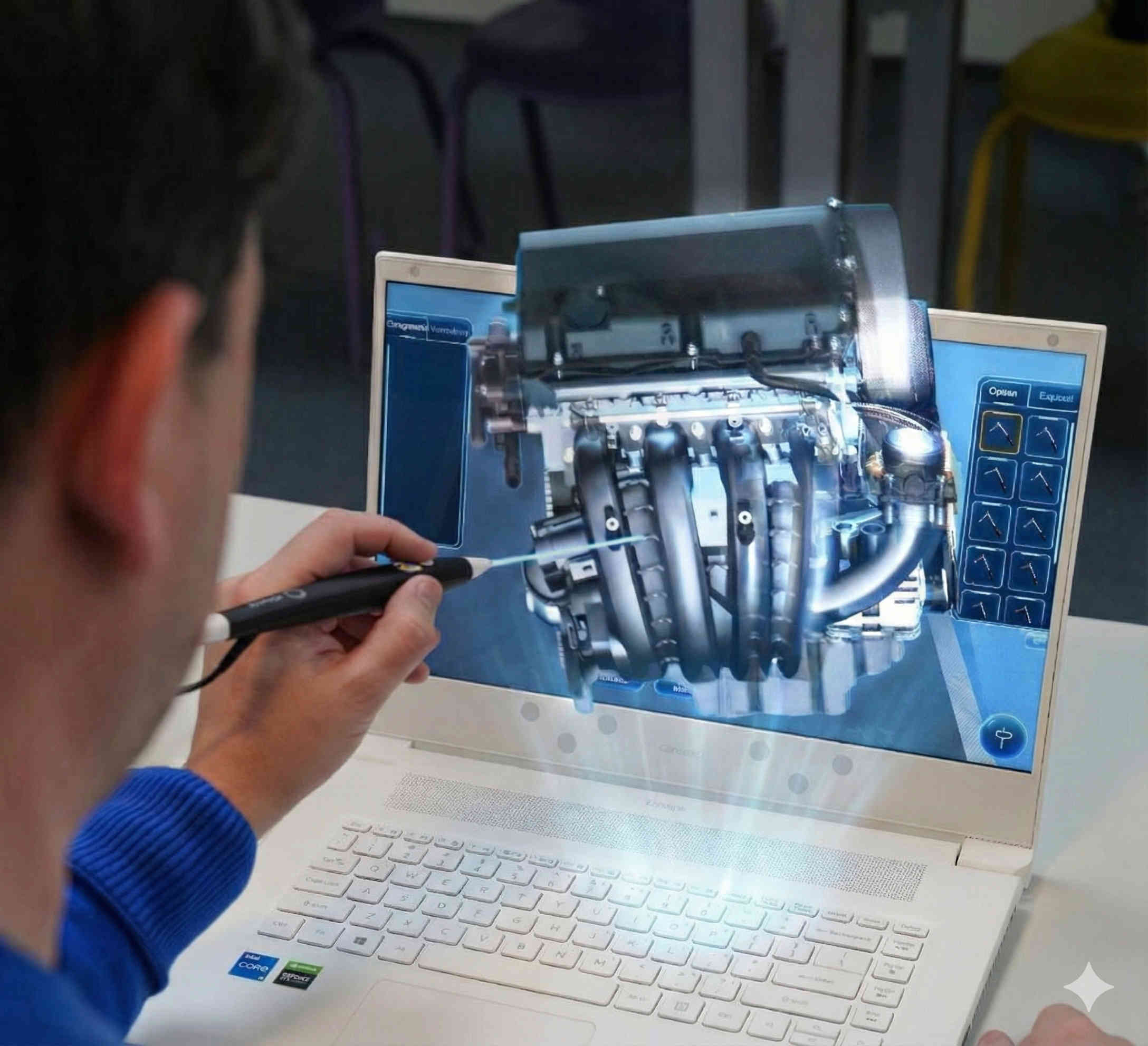 Los participantes exploran la creación de experiencias inmersivas utilizando herramientas de modelado 3D, entornos interactivos y simulación digital para favorecer el aprendizaje del diseño de objetos y espacios tridimensionales con fines educativos, industriales, artísticos o médicos. Desarrollan habilidades para potenciar su percepción espacial, creatividad aplicada y diseño interactivo mediante plataformas como Blender, Onirix, Gravity Sketch y zSpace.