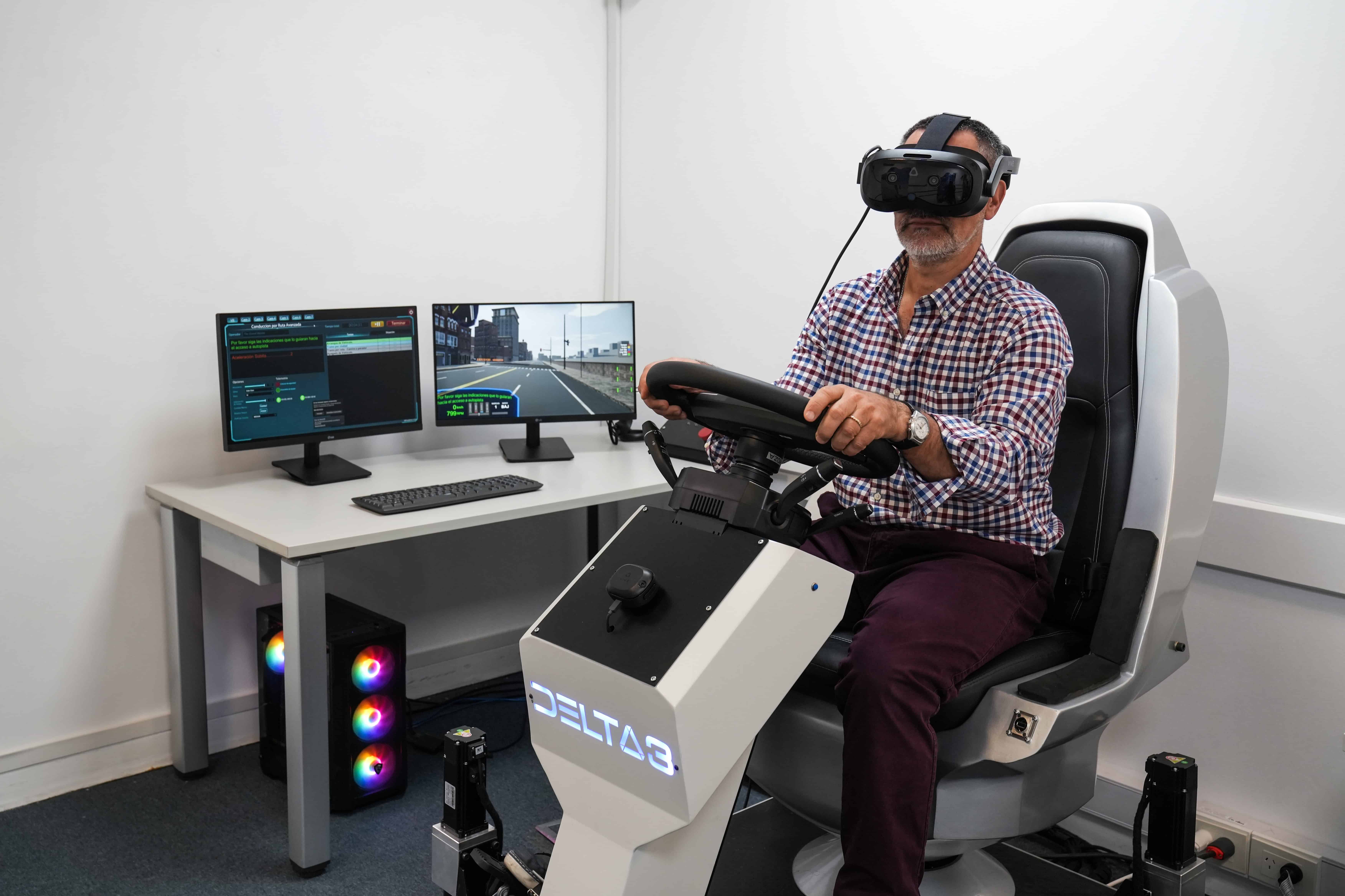 1 simulador de Ómnibus de 2 pisos motorizado